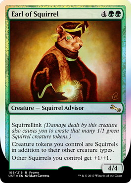 【Foil】《Earl of Squirrel》[UST-P] 緑R