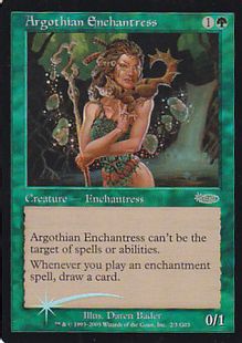 Foil】《アルゴスの女魔術師/Argothian Enchantress》(ジャッジ褒賞 