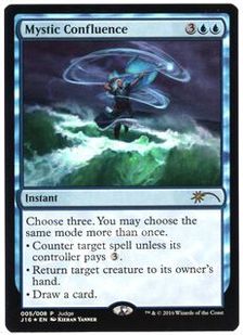 【Foil】《神秘の合流点/Mystic Confluence》 (ジャッジ褒賞)[流星マーク] 青