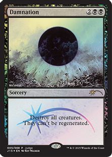 【Foil】《滅び/Damnation》(ジャッジ褒賞)[流星マーク] 黒