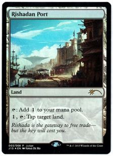 【Foil】《リシャーダの港/Rishadan Port》(ジャッジ褒賞)[流星マーク] 土地