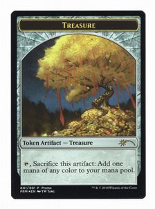 Foil】《宝物トークン/Treasure token》(旧正月プロモ)[流星マーク] 茶 