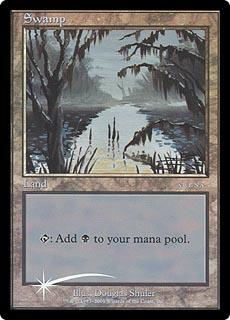 【Foil】《沼/Swamp》(ICE版アリーナFoilランド)[ARENA] 土地