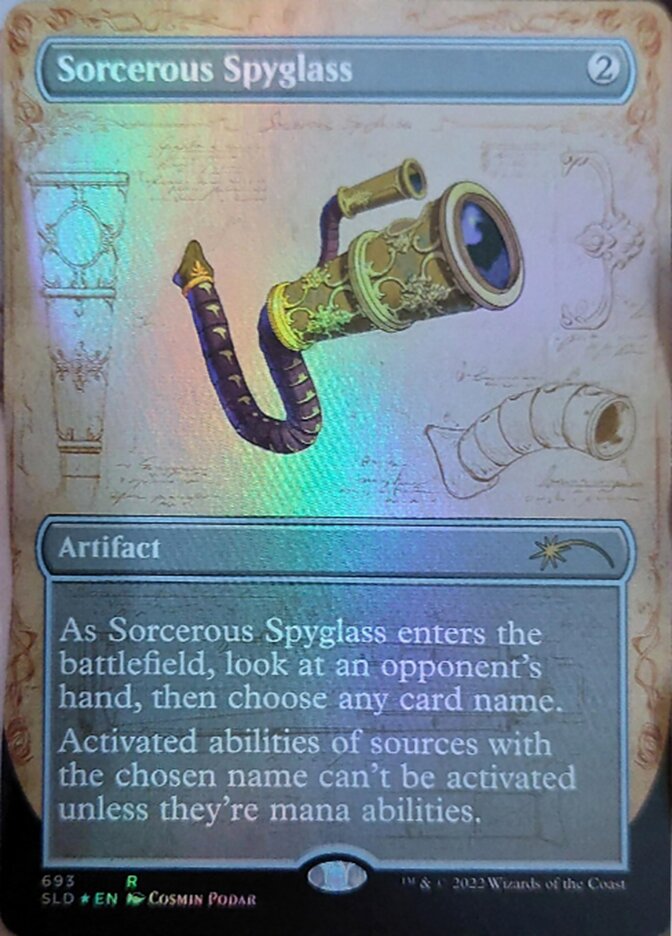 【Foil】(693)■設計図■《魔術遠眼鏡/Sorcerous Spyglass》[SLD] 茶R