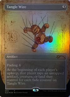 【Foil】(694)■設計図■《からみつく鉄線/Tangle Wire》[SLD] 茶R