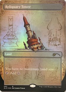 Foil】(695)□設計図□《聖遺の塔/Reliquary Tower》[SLD] 土地R 