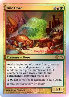 【Foil】《Yule Ooze》(ホリデープロモカード)[流星マーク] 金
