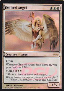 【Foil】《賛美されし天使/Exalted Angel》(ジャッジ褒賞)[DCIマーク] 白