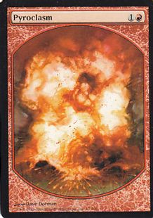 ■テキストレス■《紅蓮地獄/Pyroclasm》[褒賞プログラム] 赤
