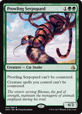 【Foil】■プレリリース■《うろつく蛇豹/Prowling Serpopard》[AKH-PRE] 緑R