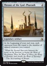 【Foil】■プレリリース■《王神の玉座/Throne of the God-Pharaoh》[AKH-PRE] 茶R