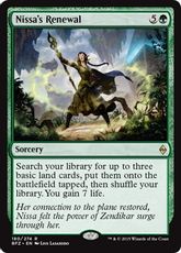 【Foil】■プレリリース■《ニッサの復興/Nissa's Renewal》[BFZ-PRE] 緑R