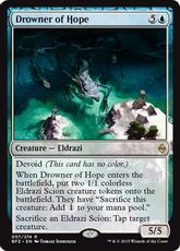 【Foil】■プレリリース■《希望を溺れさせるもの/Drowner of Hope》[BFZ-PRE] 青R