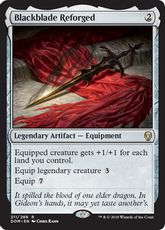 【Foil】■プレリリース■《再鍛の黒き剣/Blackblade Reforged》[DOM-PRE] 茶R