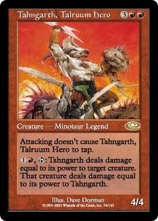 《タールルームの勇士ターンガース/Tahngarth, Talruum Hero》[PLS] 赤R