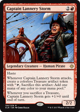 【Foil】■プレリリース■《風雲船長ラネリー/Captain Lannery Storm》[XLN-PRE] 赤R