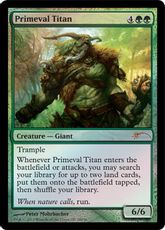 【Foil】《原始のタイタン/Primeval Titan》(GPプロモ)[流星マーク] 緑R