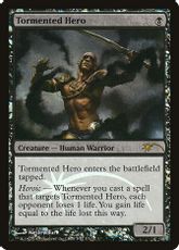 【Foil】《苛まれし英雄/Tormented Hero》(FNM)[流星マーク] 黒U