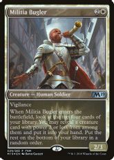 【Foil】《民兵のラッパ手/Militia Bugler》(FNM)[M19-P] 白U