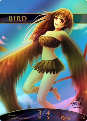 【Foil トークン】 BIRD (TOKENS FOR MTG.COM シリーズ4）