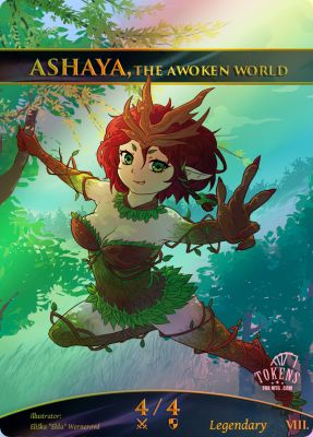 【Foil トークン】 ASHAYA, The Awoken World (TOKENS FOR MTG.COM シリーズ8）