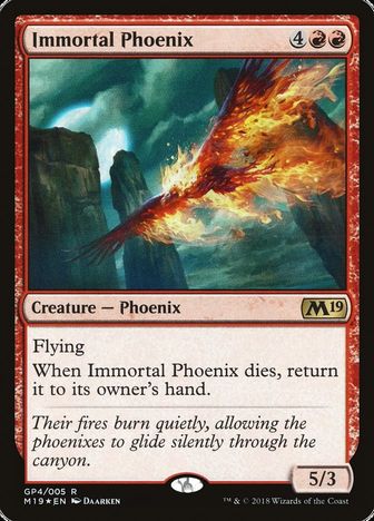 【Foil】《Immortal Phoenix》(GP4/005)[M19-P] 赤R