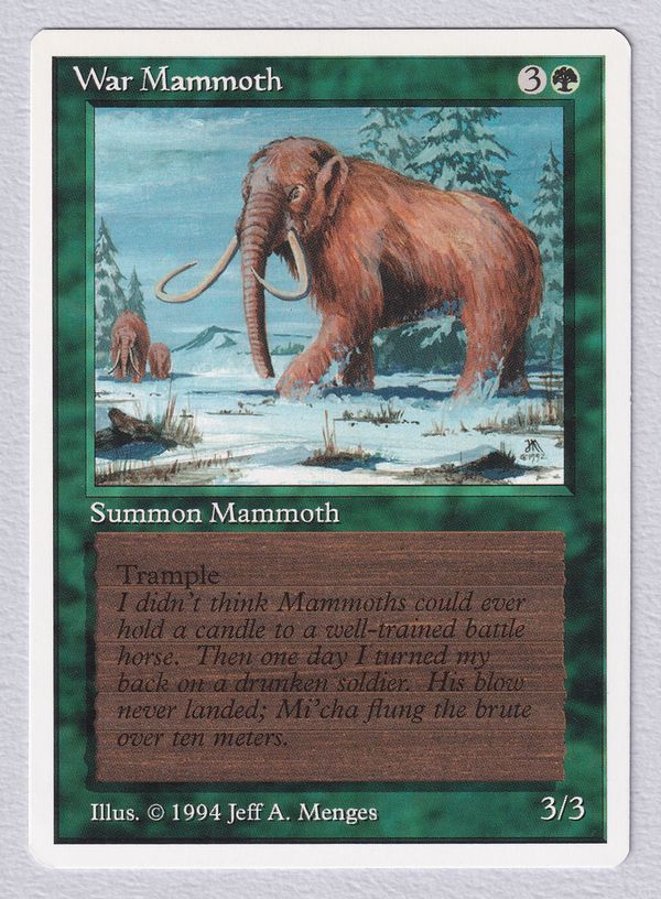 《ウォー・マンモス/War Mammoth》[Summer Magic] 緑C