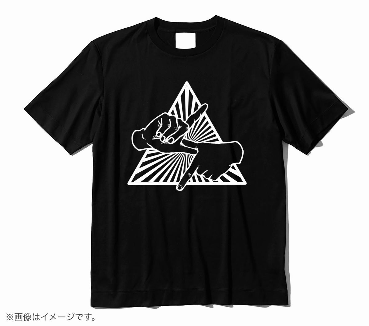 【でんちゃん☆オリジナルTシャツ】＃3　黒ロゴT(サイズ:L)