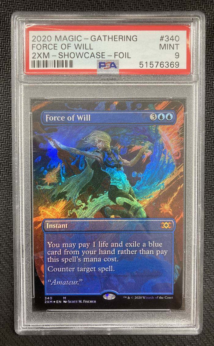 Foil】(340)□ボーダーレス□《意志の力/Force of Will》[2XM-BF] 青R 
