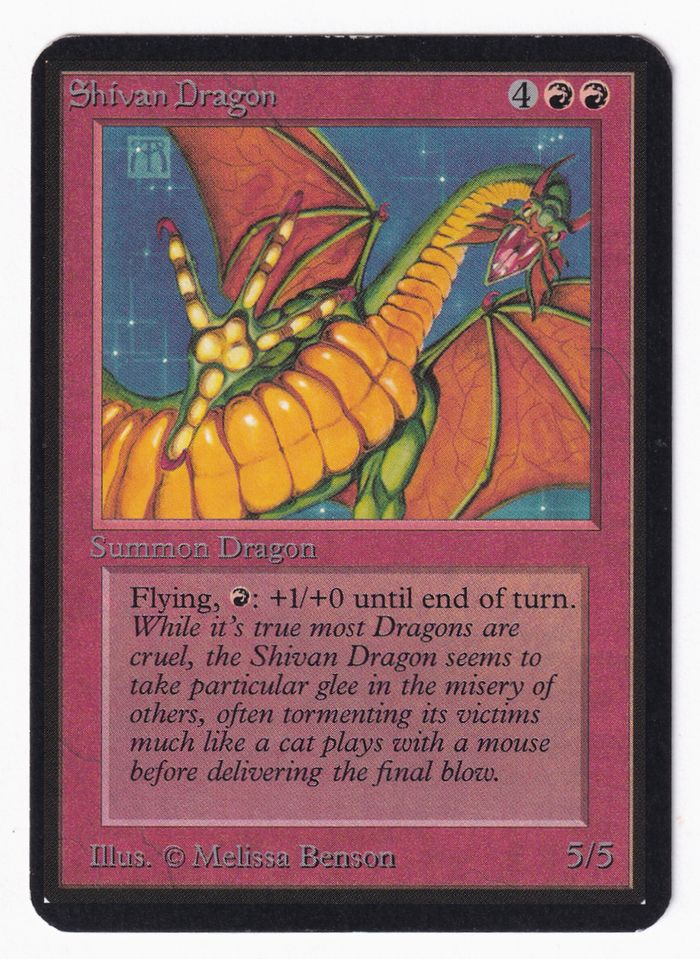 《シヴ山のドラゴン/Shivan Dragon》[LEA] 赤R