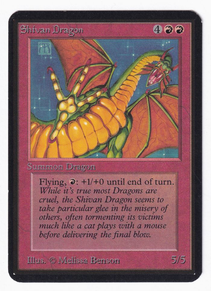 《シヴ山のドラゴン/Shivan Dragon》[LEA] 赤R