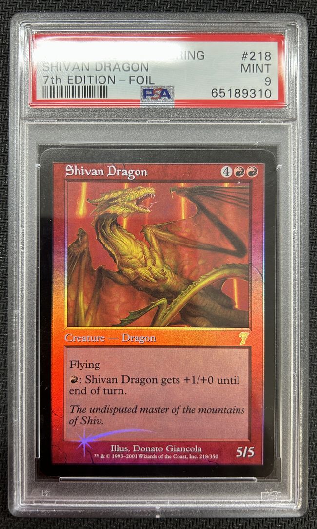 【Foil】《シヴ山のドラゴン/Shivan Dragon》[7ED] 赤R