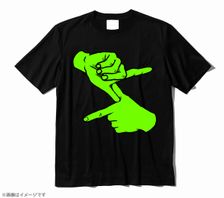【でんちゃん☆オリジナルTシャツ】＃6　グリーンハンドT(サイズ:XL)
