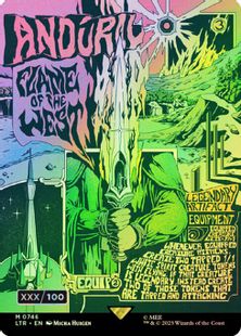 Mtg 指輪物語 foil 西方の焰、アンドゥーリル ポスター 【公式通販】