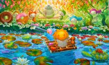 でんちゃん☆オリジナルプレイマット】＃4「伝説の森シリーズ・緑の森