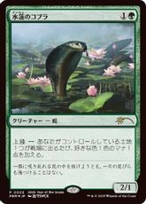 【Foil】《水蓮のコブラ/Lotus Cobra》(巳年プロモ)[流星マーク] 緑