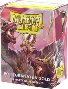 ドラゴンシールド Matte Dual Pomegranate & Gold 100枚入り AT-15065