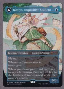 MTG 知りたがりの学徒、タミヨウ 英語 Foil プレブ産　ボーダーレス Foil】(049)□ボーダーレス□《知りたがりの学徒、タミヨウ/Tamiyo